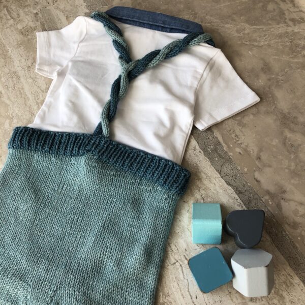 Strikkede selebukser til baby